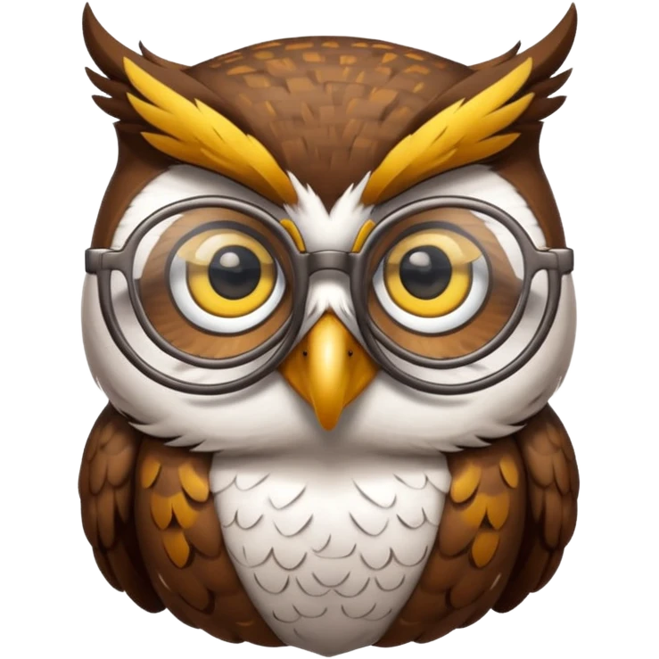 Owl with glasses emoji