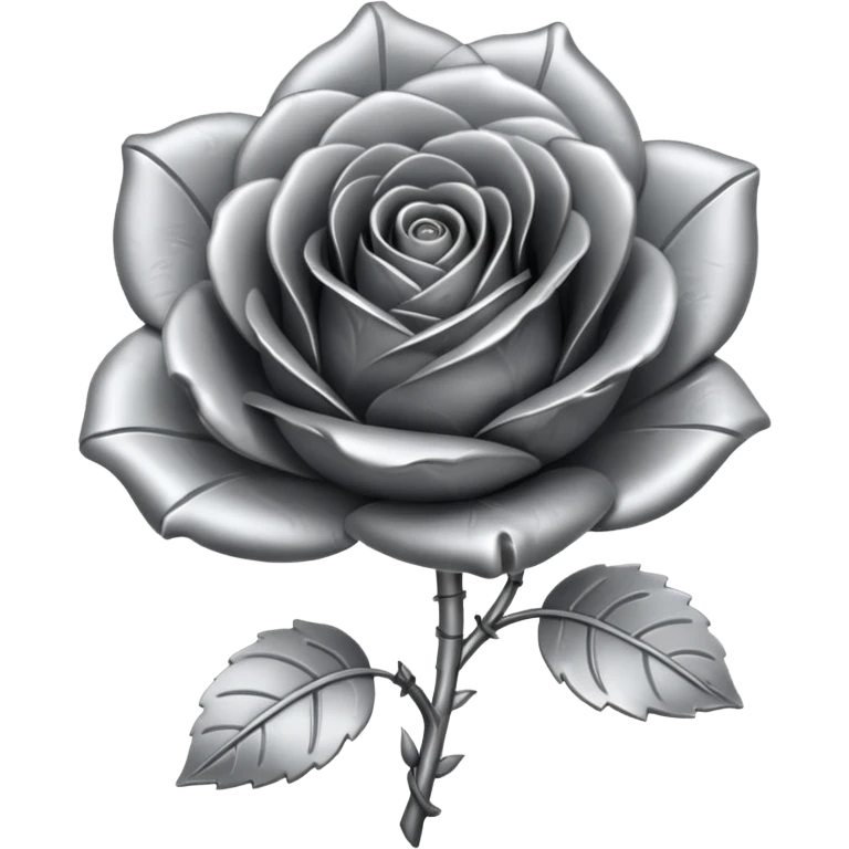 metal rose, without green leaves, just flower emoji