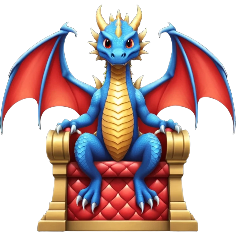 Create a poster insprited from games of throne ,  Dragon sitting on a throne while people are watching him from below  emoji