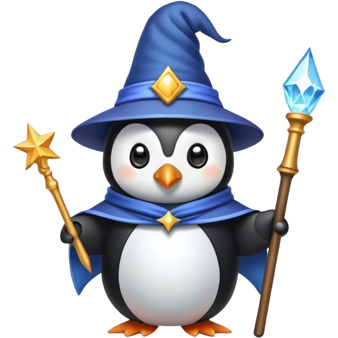 Penguin Wizard emoji