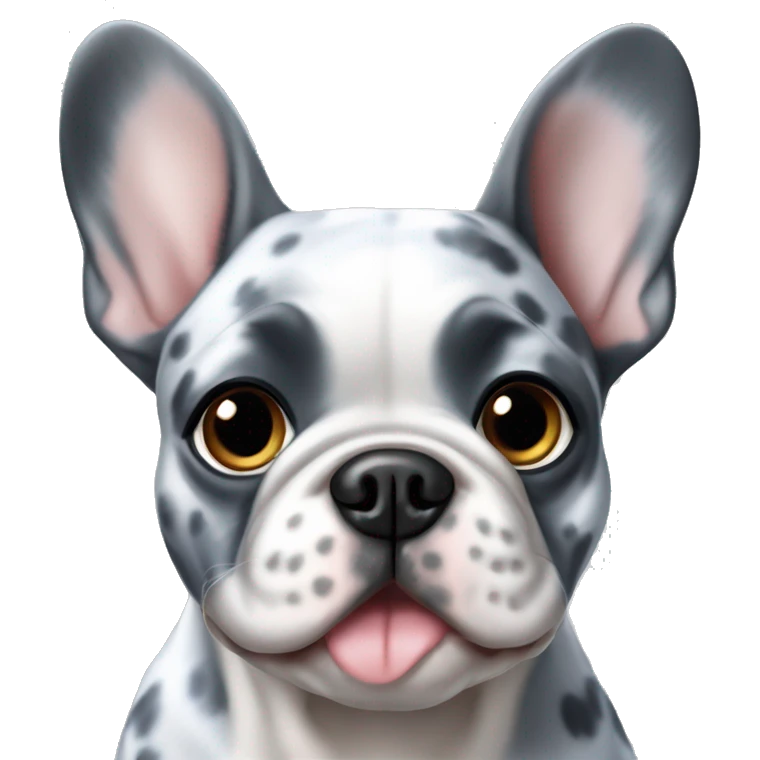 French bulldog blue Merle  emoji