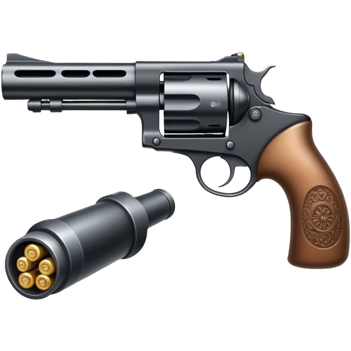 Scoped revolver with slug rounds emoji