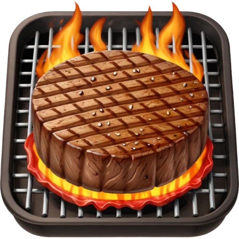 Steak – sizzling meat on the grill
 emoji