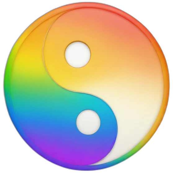 rainbow yin yang emoji