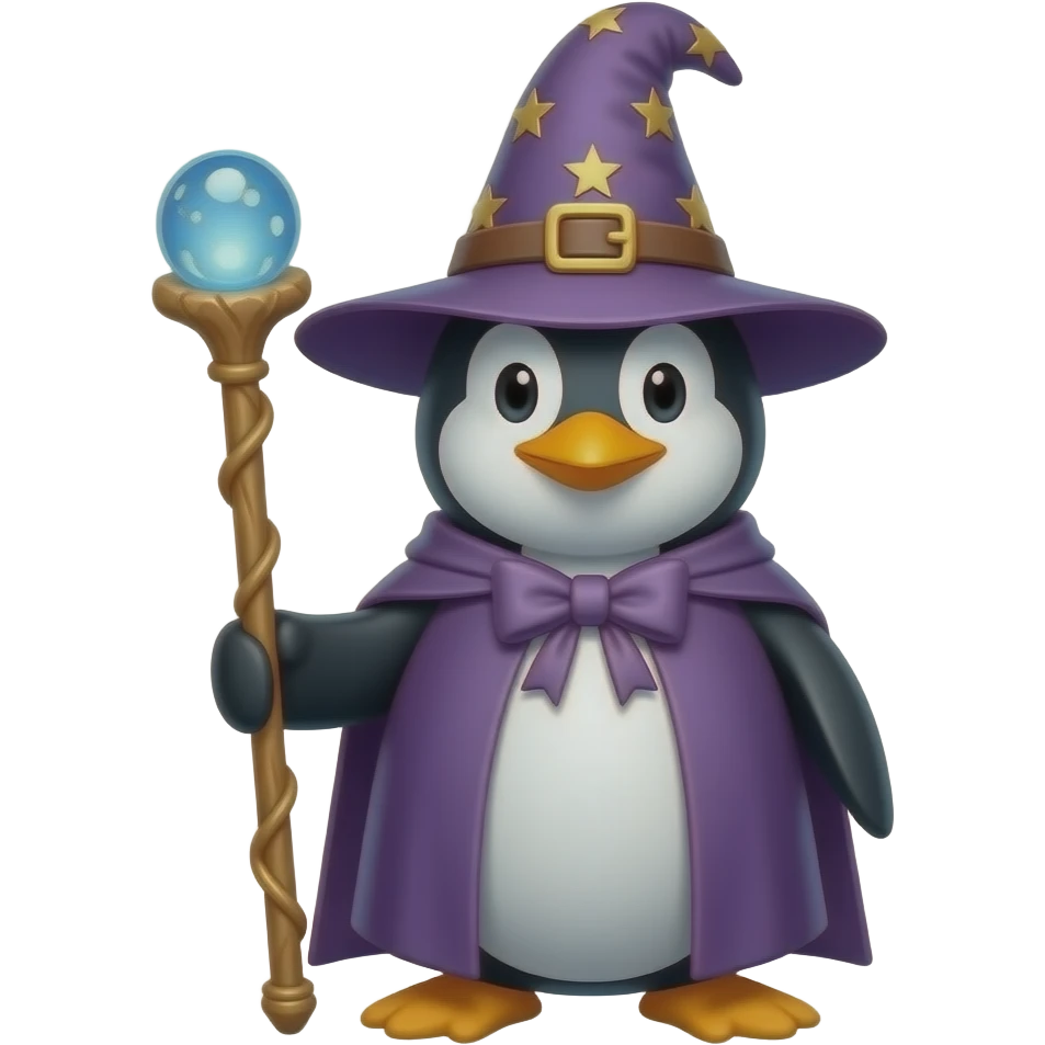 Penguin Wizard emoji