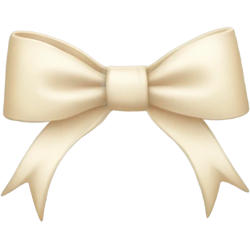Cream bow emoji