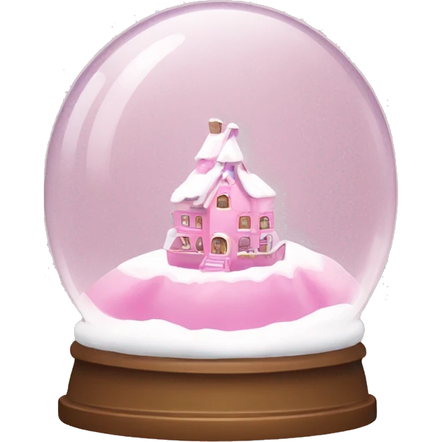 Feminine pink snow globe  emoji