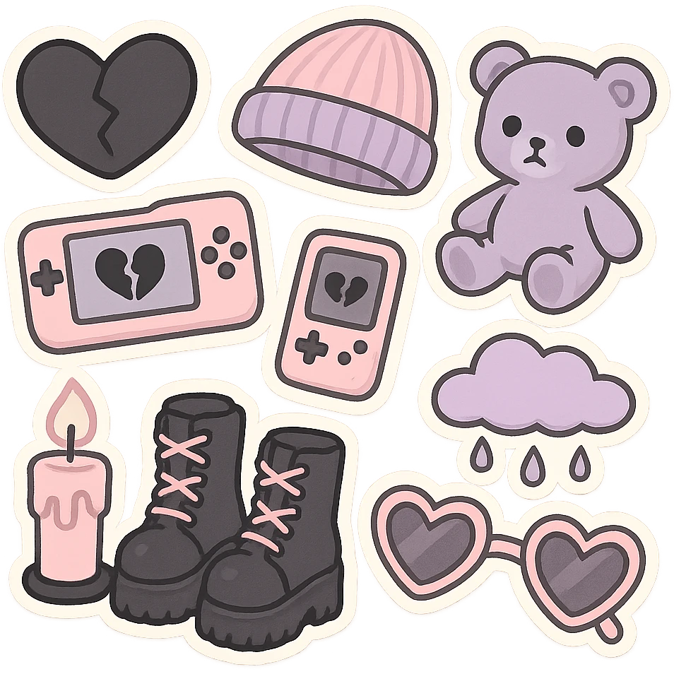 pastel emo objects emoji