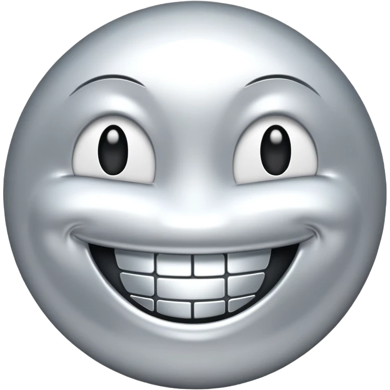 silver smile emoji