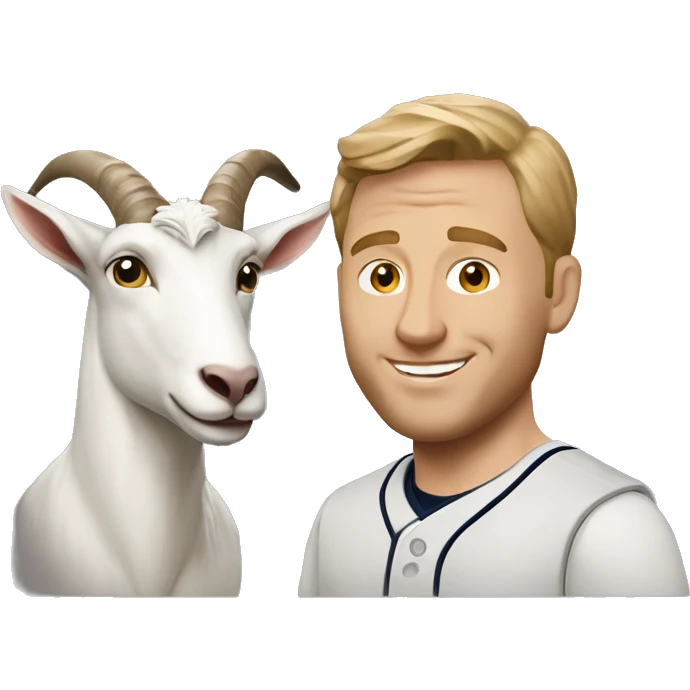 White man with goat-teak New York Yankees  emoji