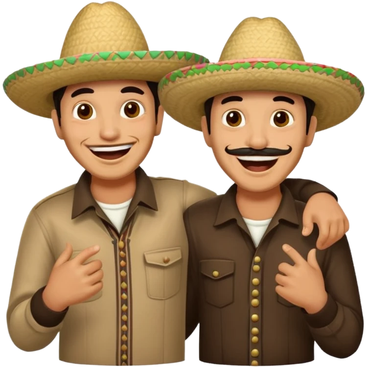 Two Mexican drunk men funny  emoji