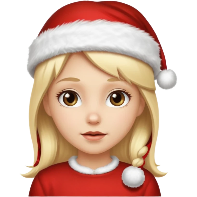Blondie girl santa clauss emoji