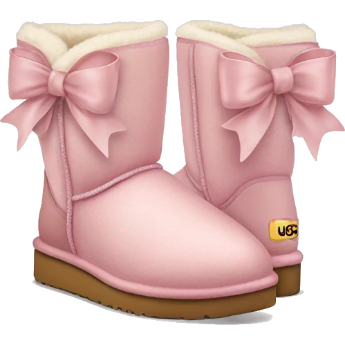Light pink Uggs with bows emoji
