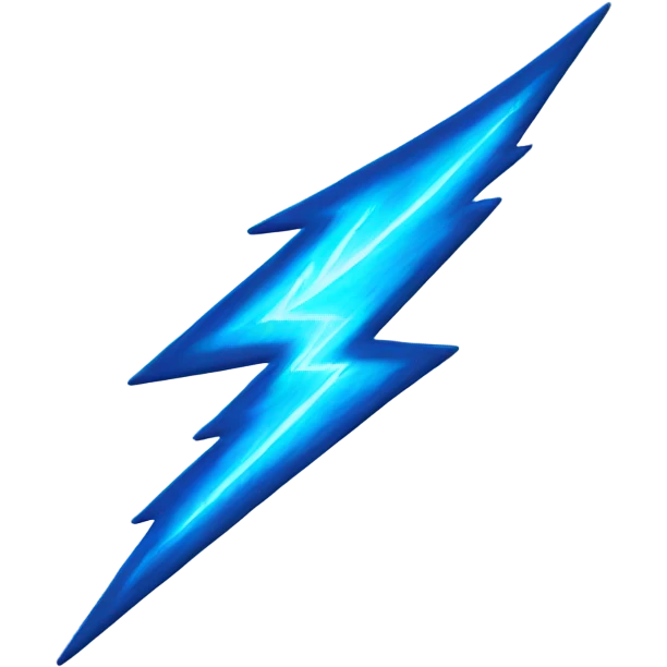 Blue lightning emoji