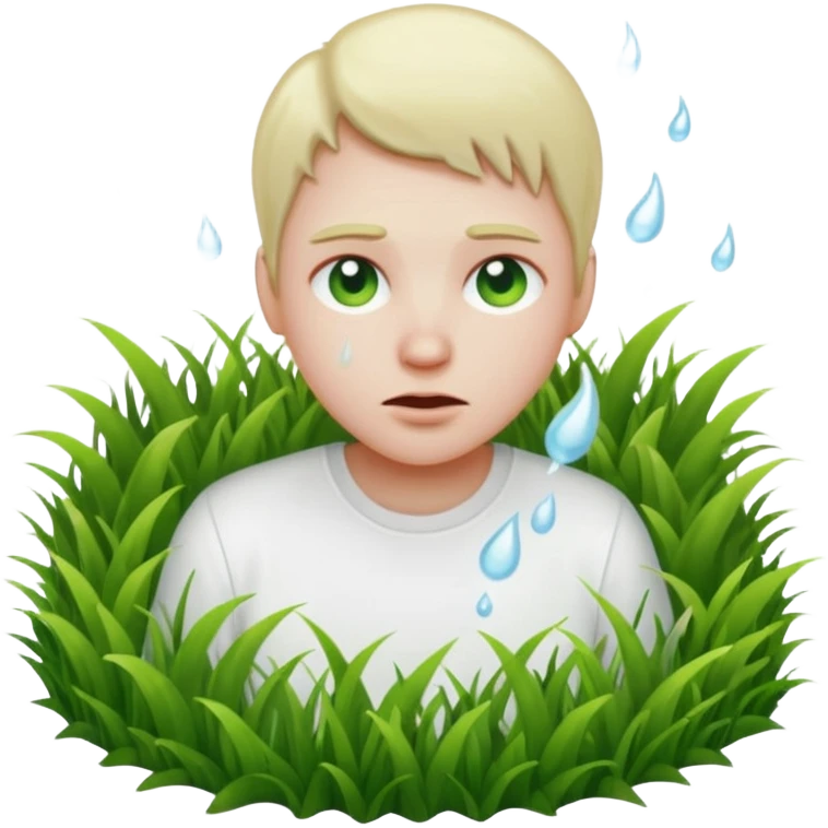 A person melting into the grass emoji