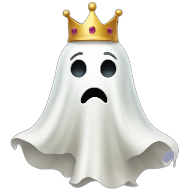 Ghost with a crown emoji