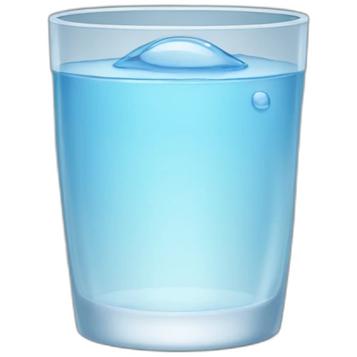 half empty glass of water, ios emoji