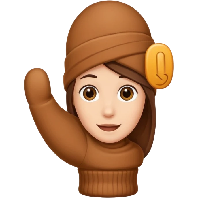 thumbs up in bernie sanders brown mitten emoji