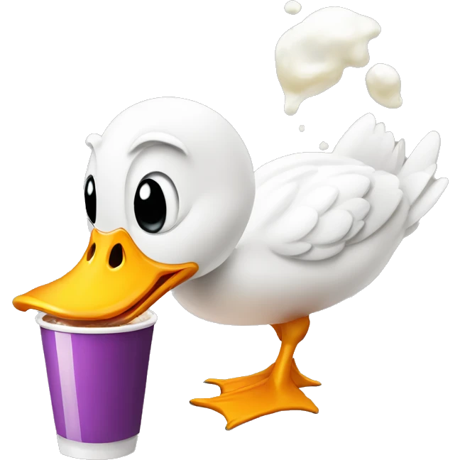 duck drinking grimace shake emoji