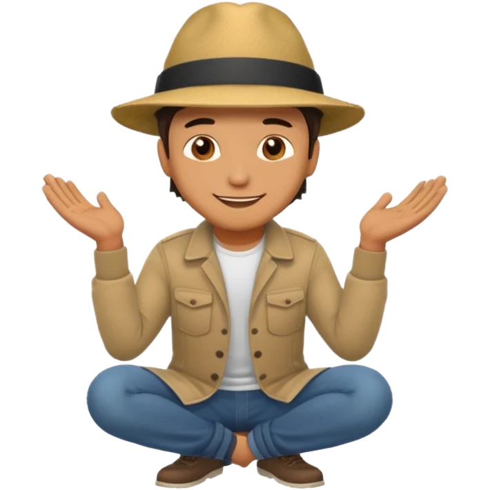 Submissive man on knees emoji