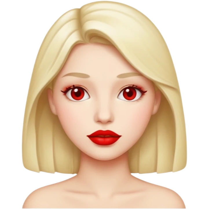 With red lipstick  emoji