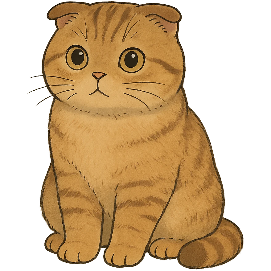 cute scottish fold cat emoji