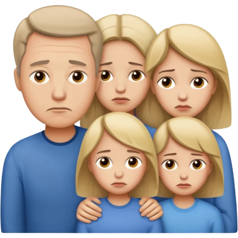 familia triste emoji
