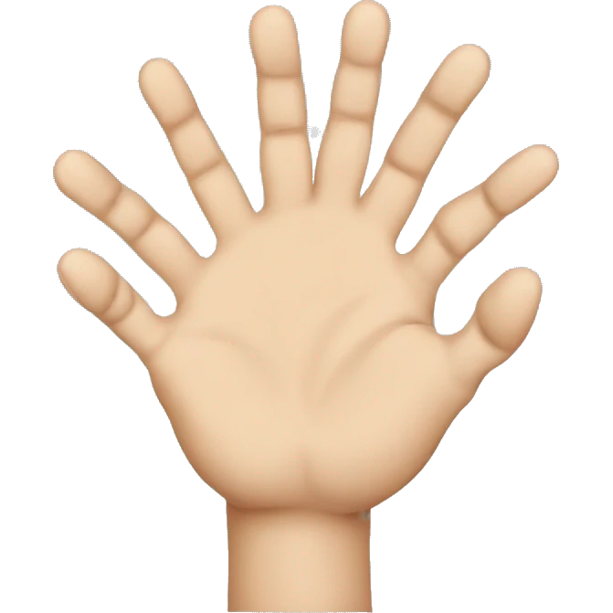 Hand with 8 fingers  emoji
