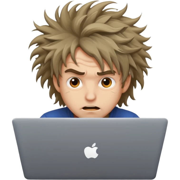 Crazy guy on laptop emoji