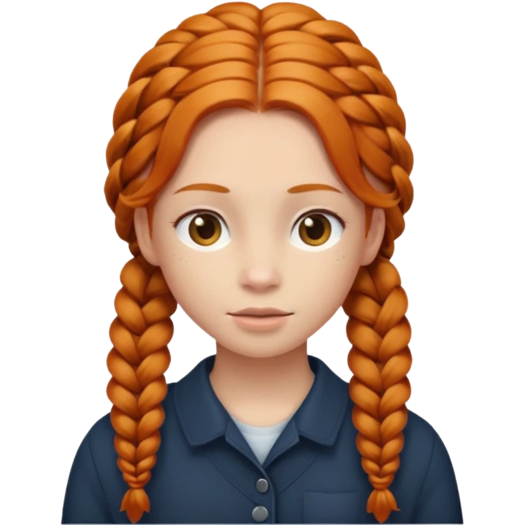 thick ginger braids emoji