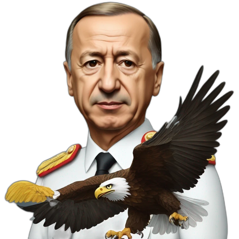 Recep Tayyip Erdoğan under an eagle emoji