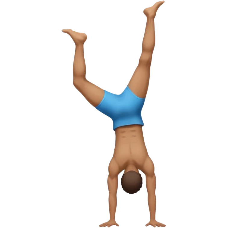 man doing a handstand, athletic pose emoji