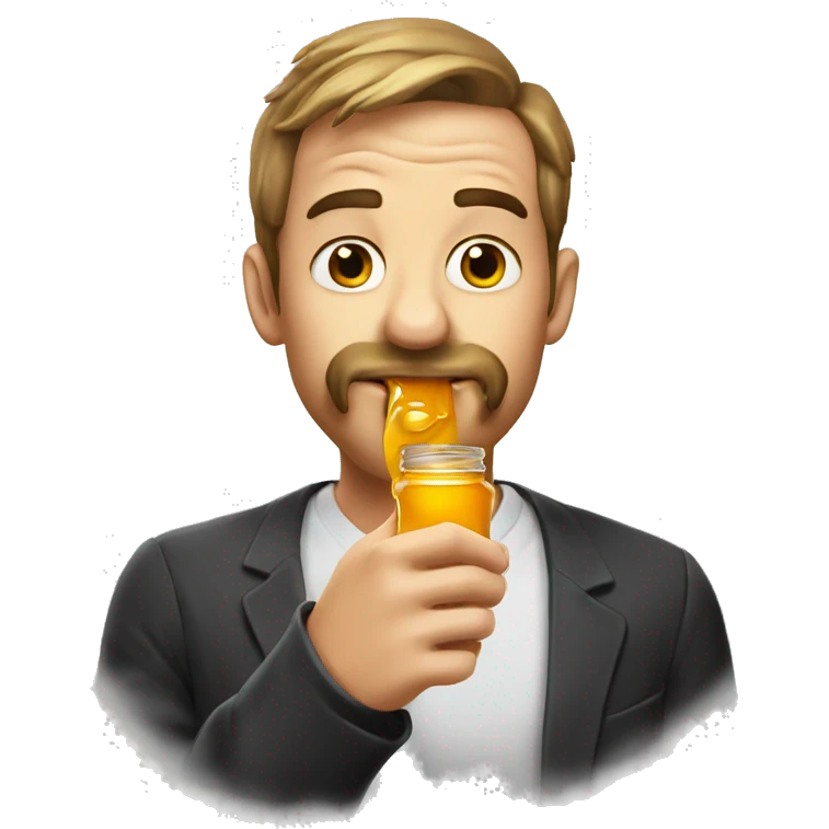 Man suck honeys finger honey from honey pot emoji