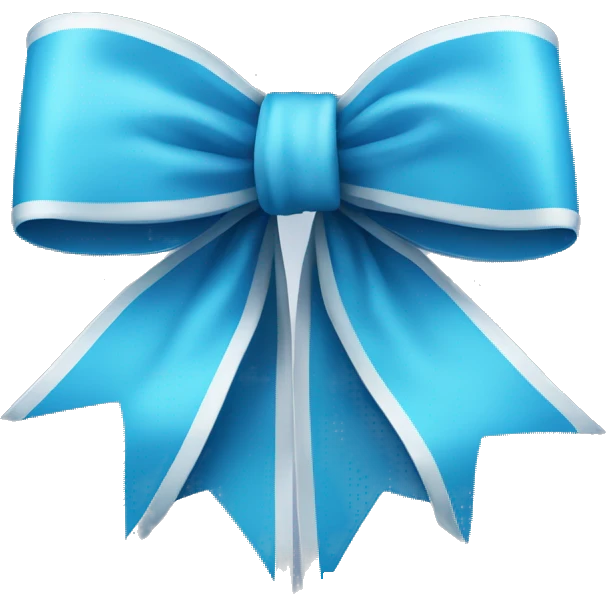 Blue bow with two long ribbons emoji