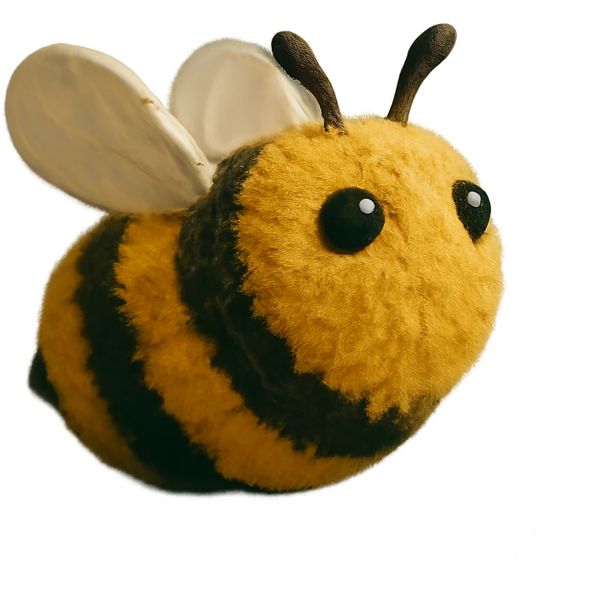 fluffy bee emoji