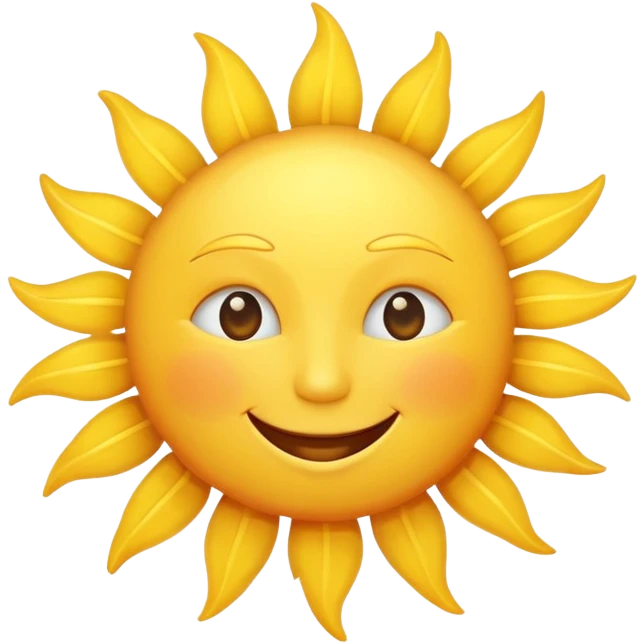 smiling sun emoji, simple and cheerful emoji
