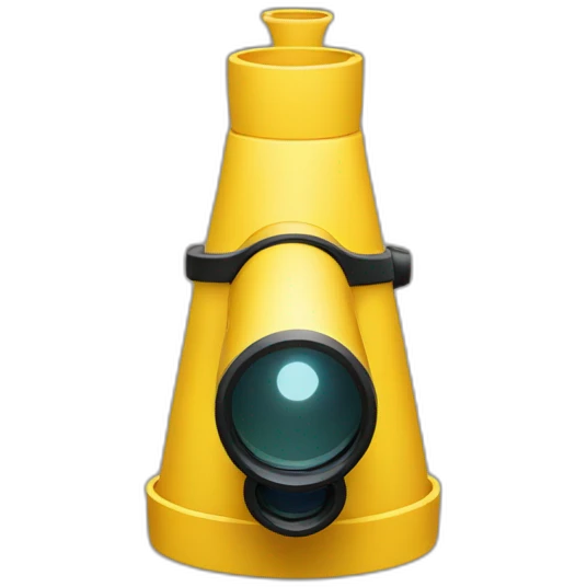 A yellow emoji looking something through binoculars  emoji
