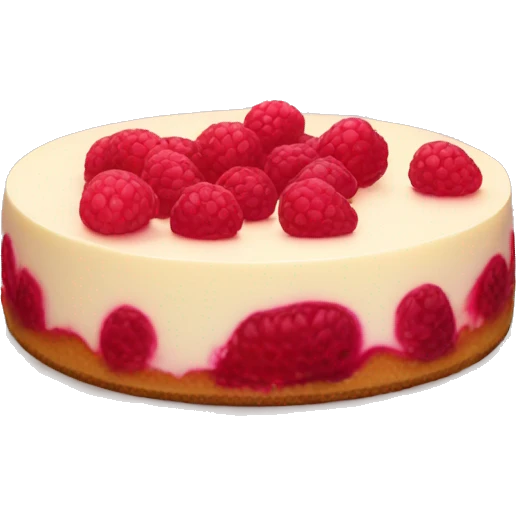 Raspberry cheesecake emoji