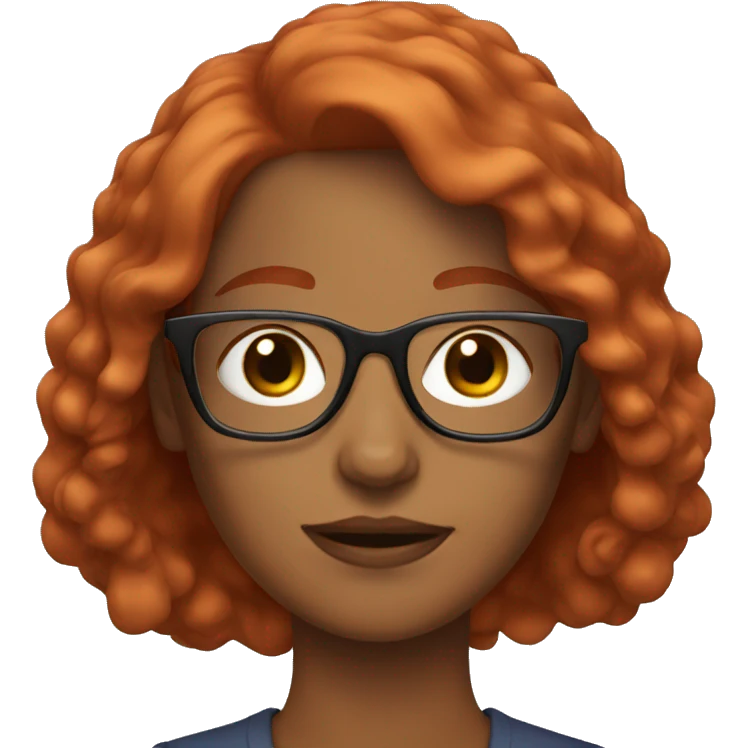 red hair woman with glasses emoji