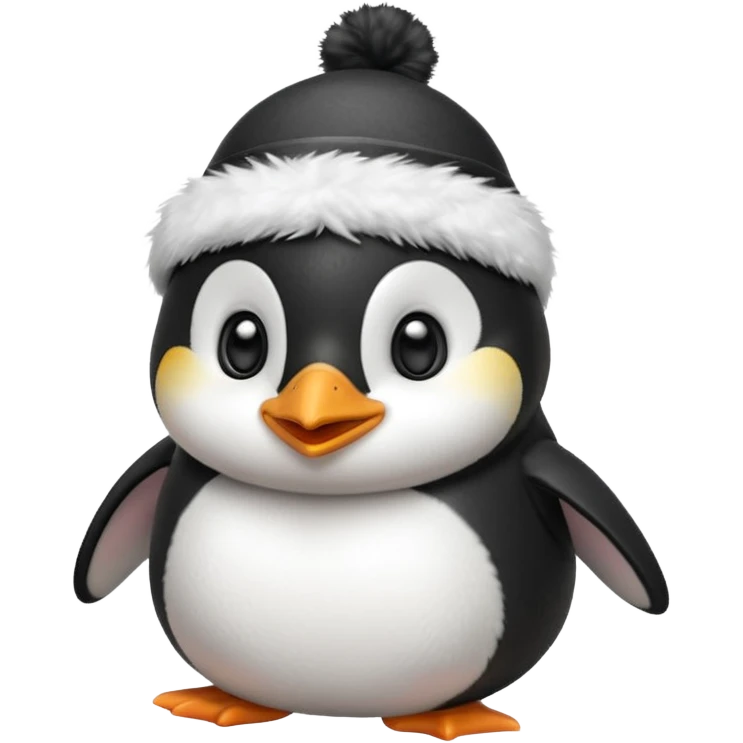 Penguin with tiny hat emoji