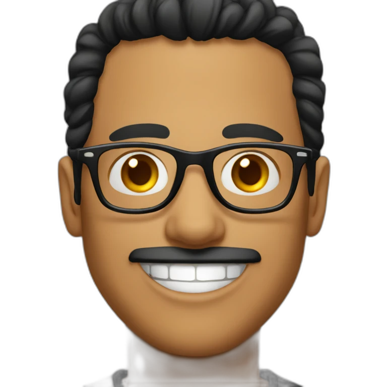 Happy-man-black-hair-black-glasses emoji