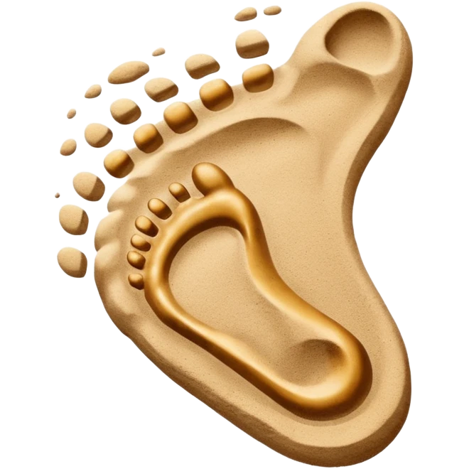 foot print with shoe print only  emoji
