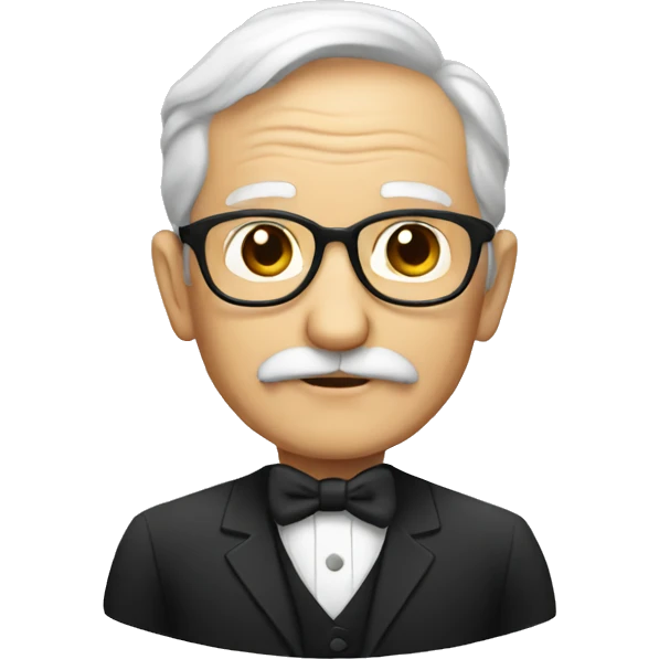 Elegant old man  emoji