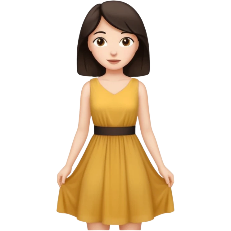 Telas aéreas  mujer blanca con pelo marrón o negro  emoji