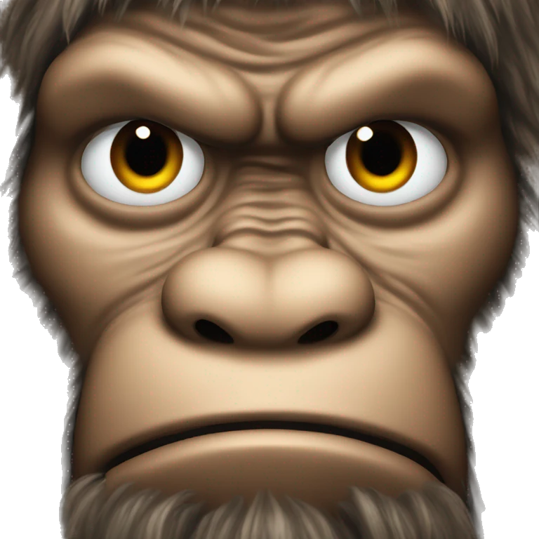mean bigfoot face emoji