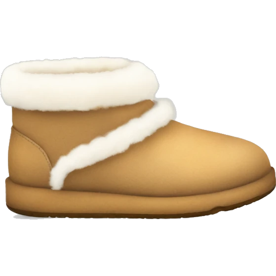 slipper Uggs with a fluffy rim emoji