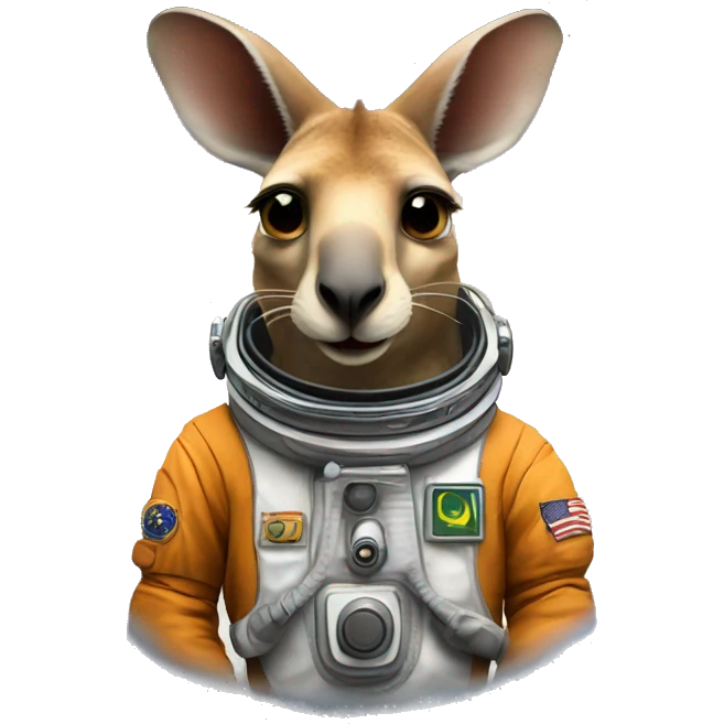 Kangaroo in a space suit emoji