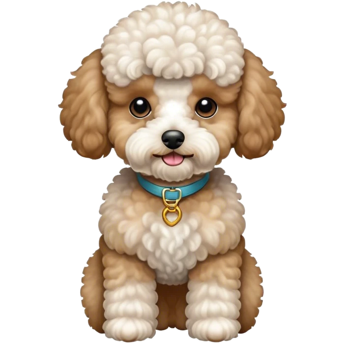 Tan and white bichon poodle emoji
