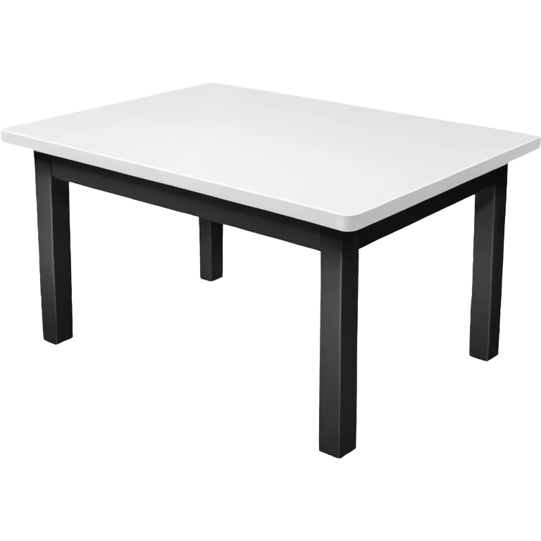 top view of an empty white dining table emoji
