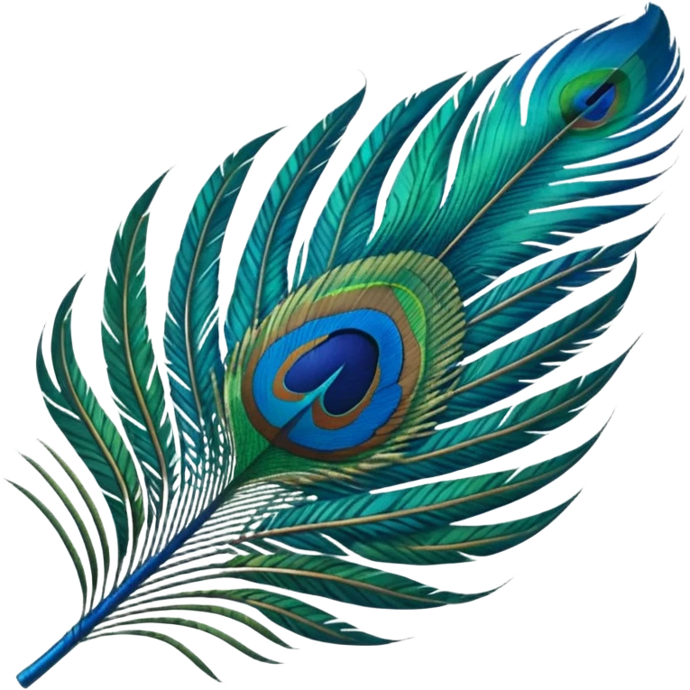 Single Peacko feather emoji